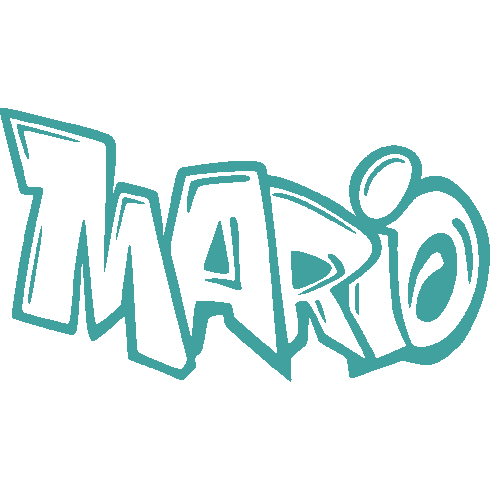 Sticker mural: personnalisation de Mario Graffiti