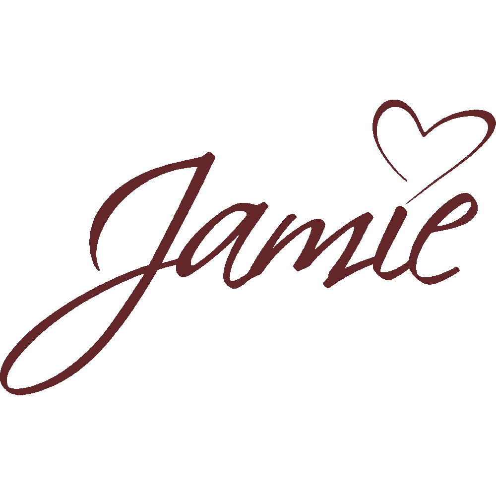Wall sticker: customization of Jamie Script Coeur