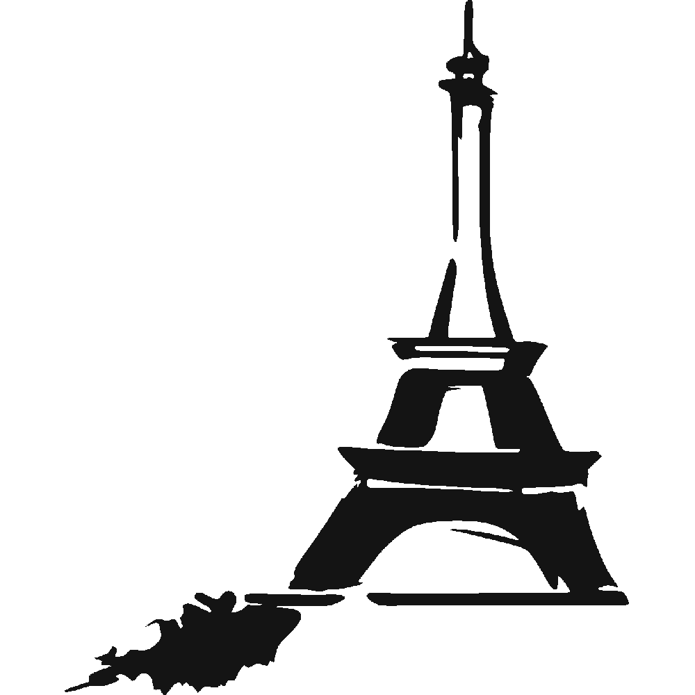 Muur sticker: aanpassing van Tour Eiffel - Esquisse