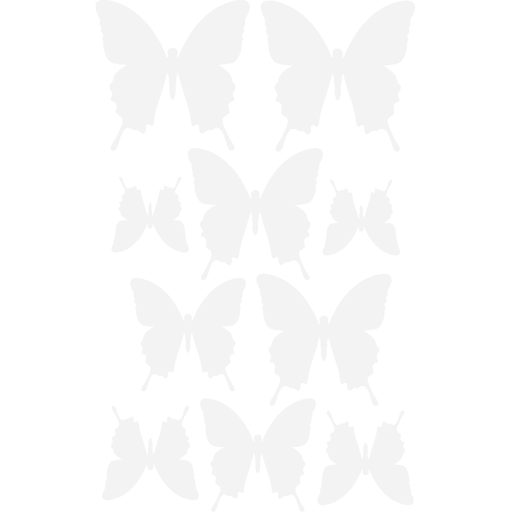 Sticker mural: personnalisation de Set 10 Papillons 04