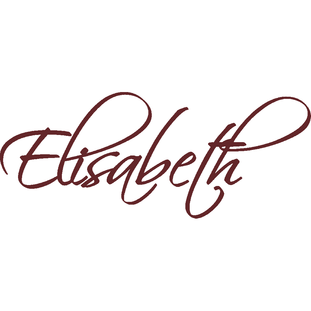 Wall sticker: customization of Elisabeth Script