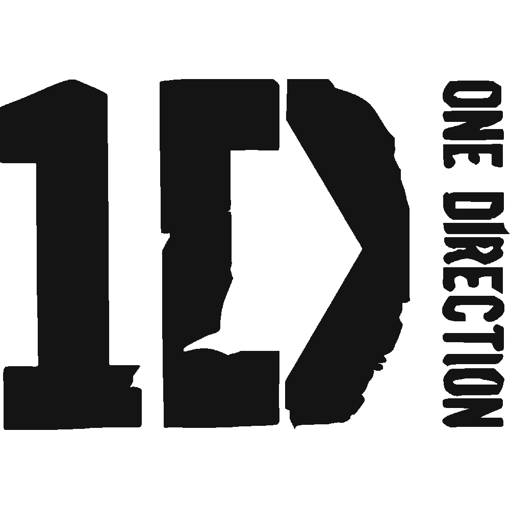 Muur sticker: aanpassing van One Direction Logo