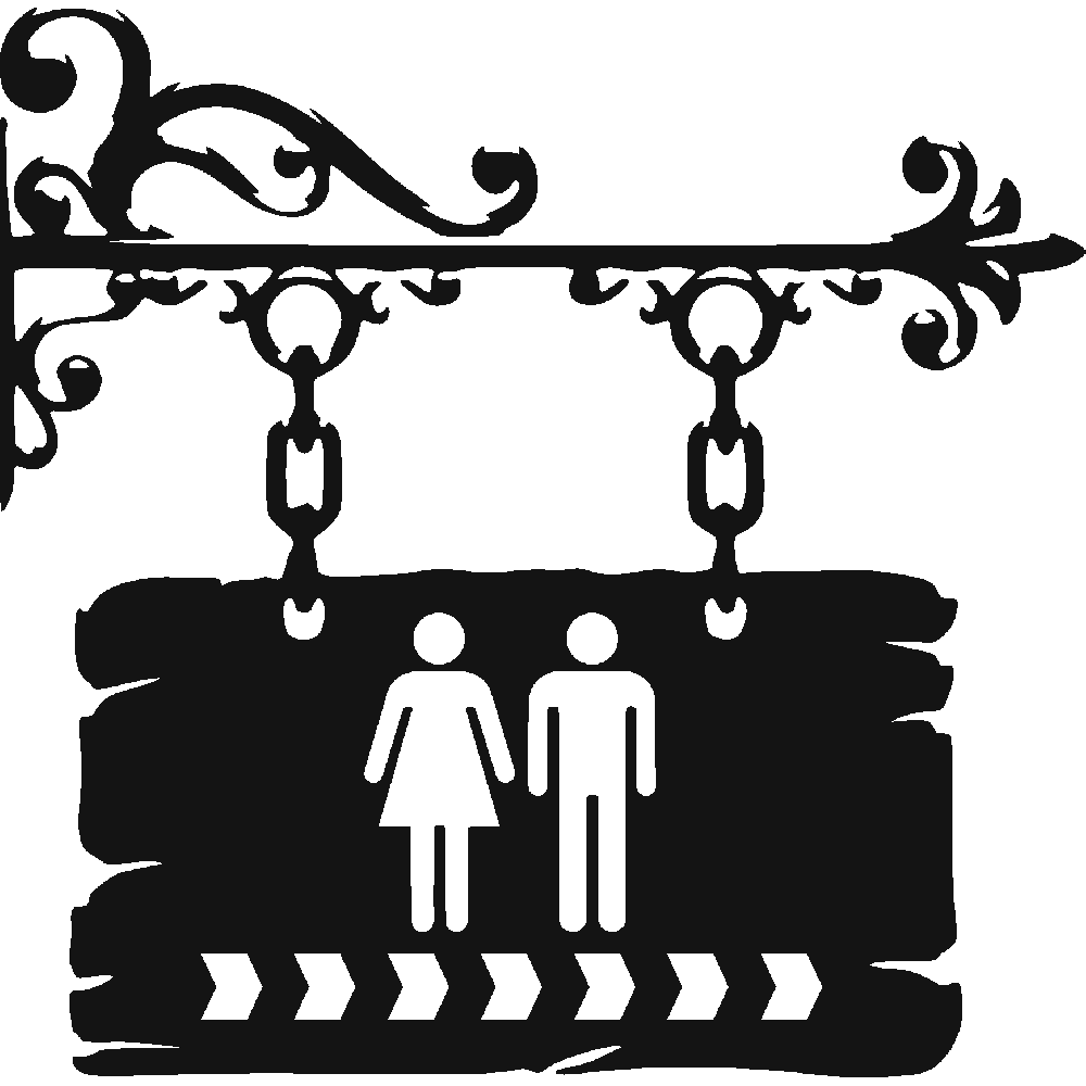 Stickers stickers professionnel toilettes pancarte Art Stickers stickers professionnel toilettes pancarte Art