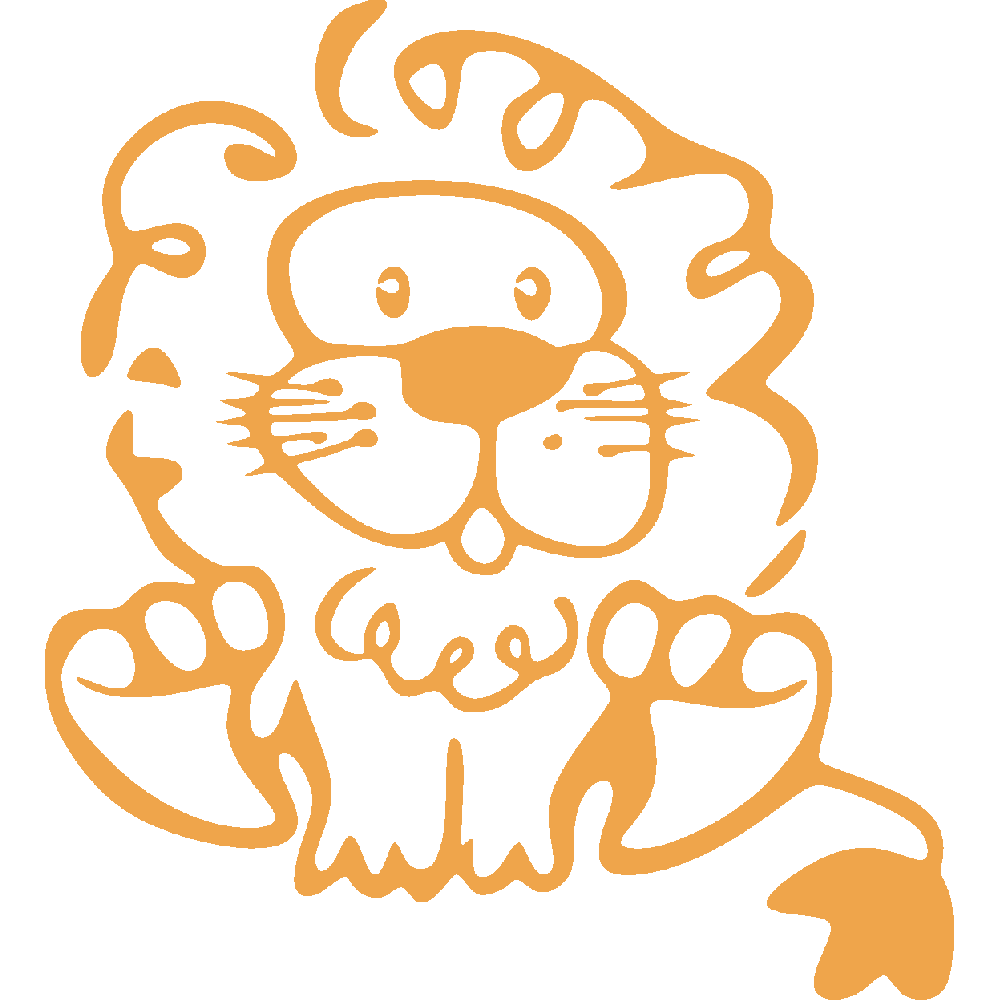 Sticker mural: personnalisation de Lion