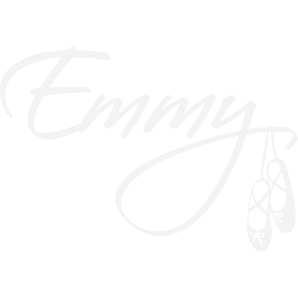 Sticker mural: personnalisation de Emmy Ballerines