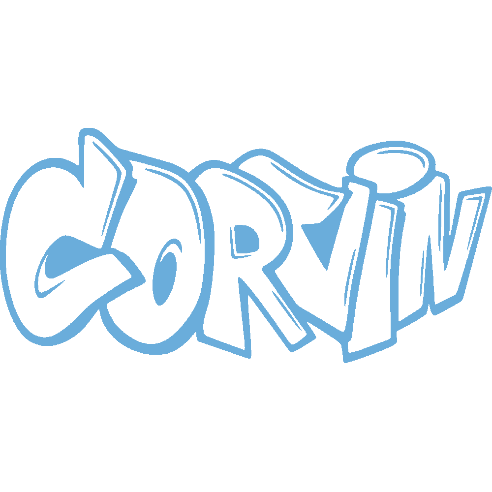 Muur sticker: aanpassing van Corvin Graffiti