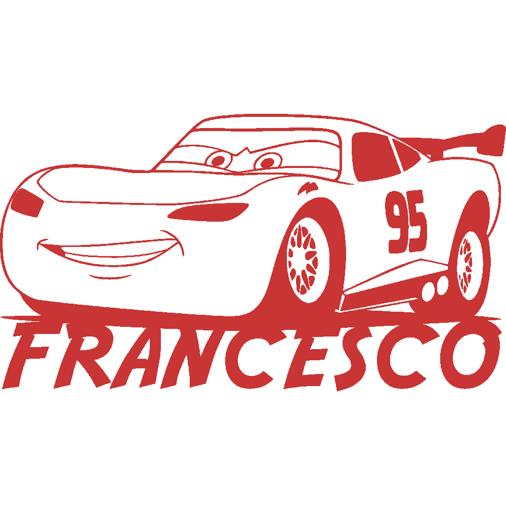 Wall sticker: customization of Francesco Cars