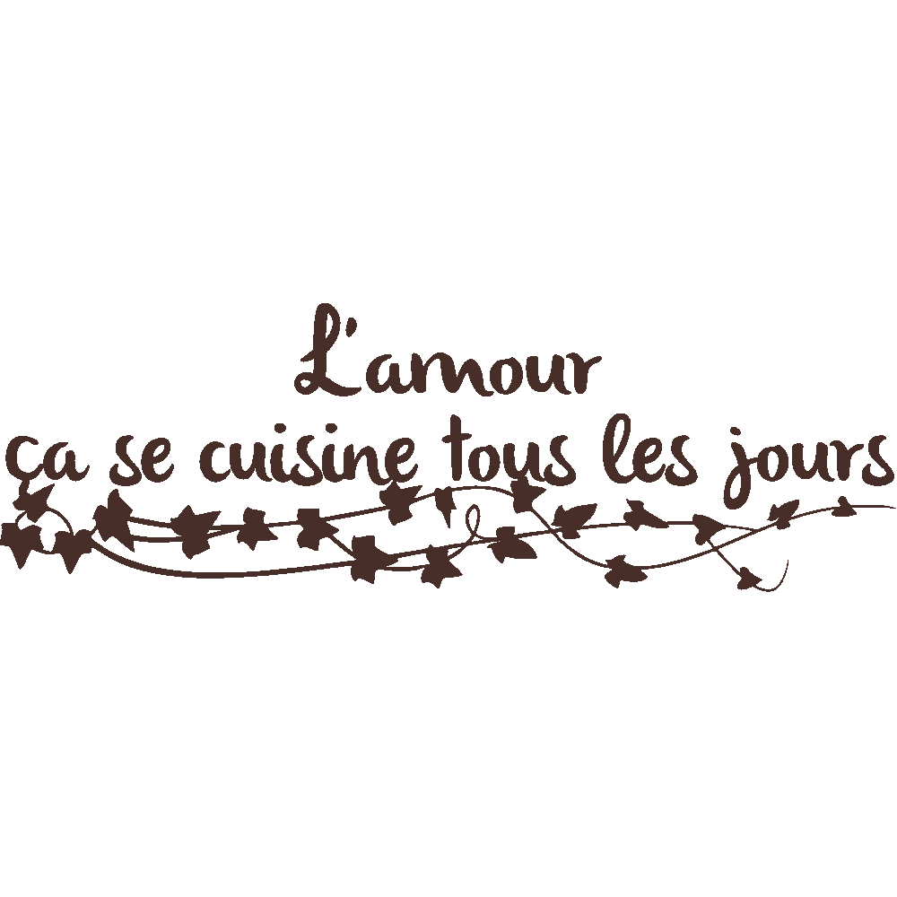 Sticker mural: personnalisation de L'Amour a se Cuisine 2...