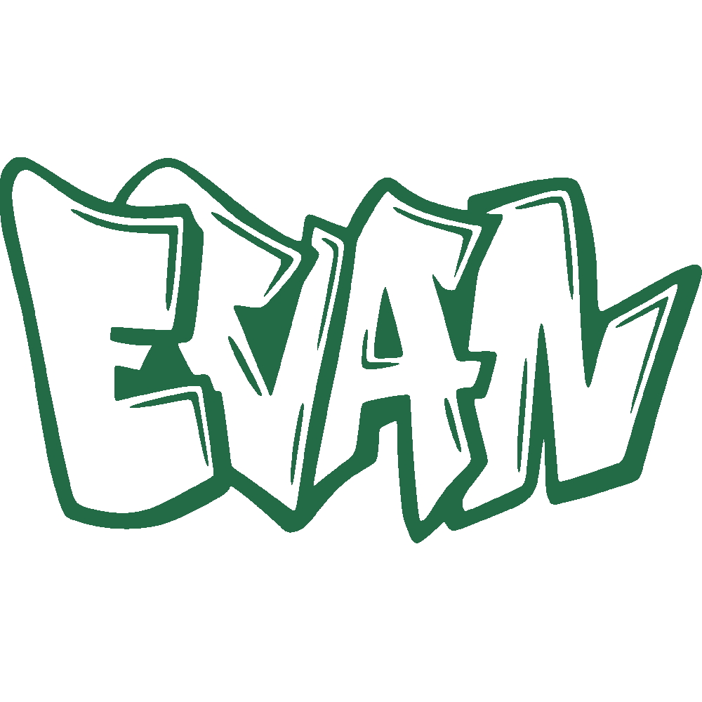 Muur sticker: aanpassing van Evan Graffiti