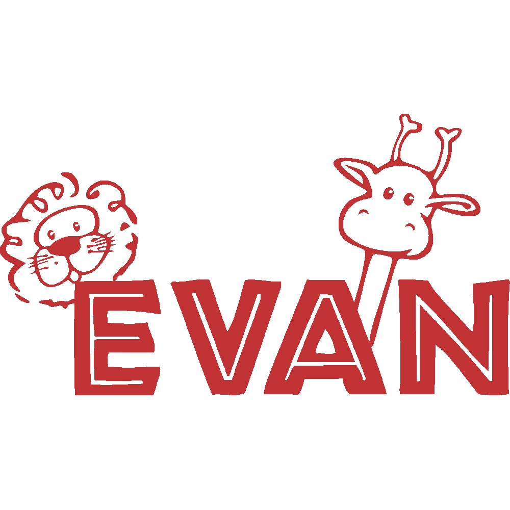Muur sticker: aanpassing van Evan Savane