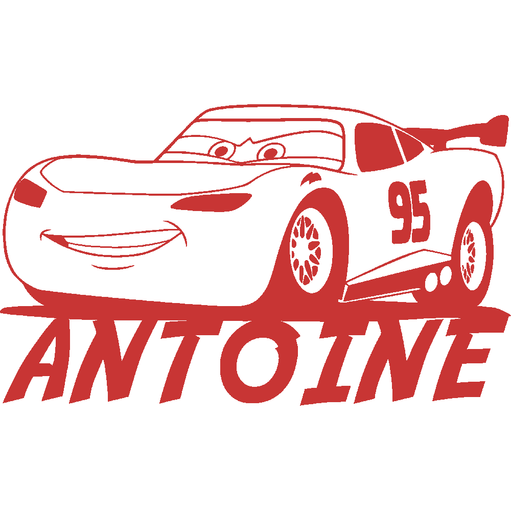 Muur sticker: aanpassing van Antoine Cars