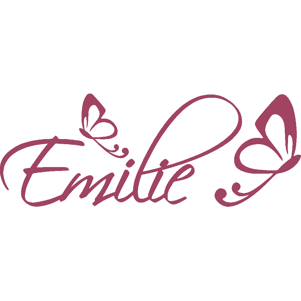 Wall sticker: customization of Emilie Papillons