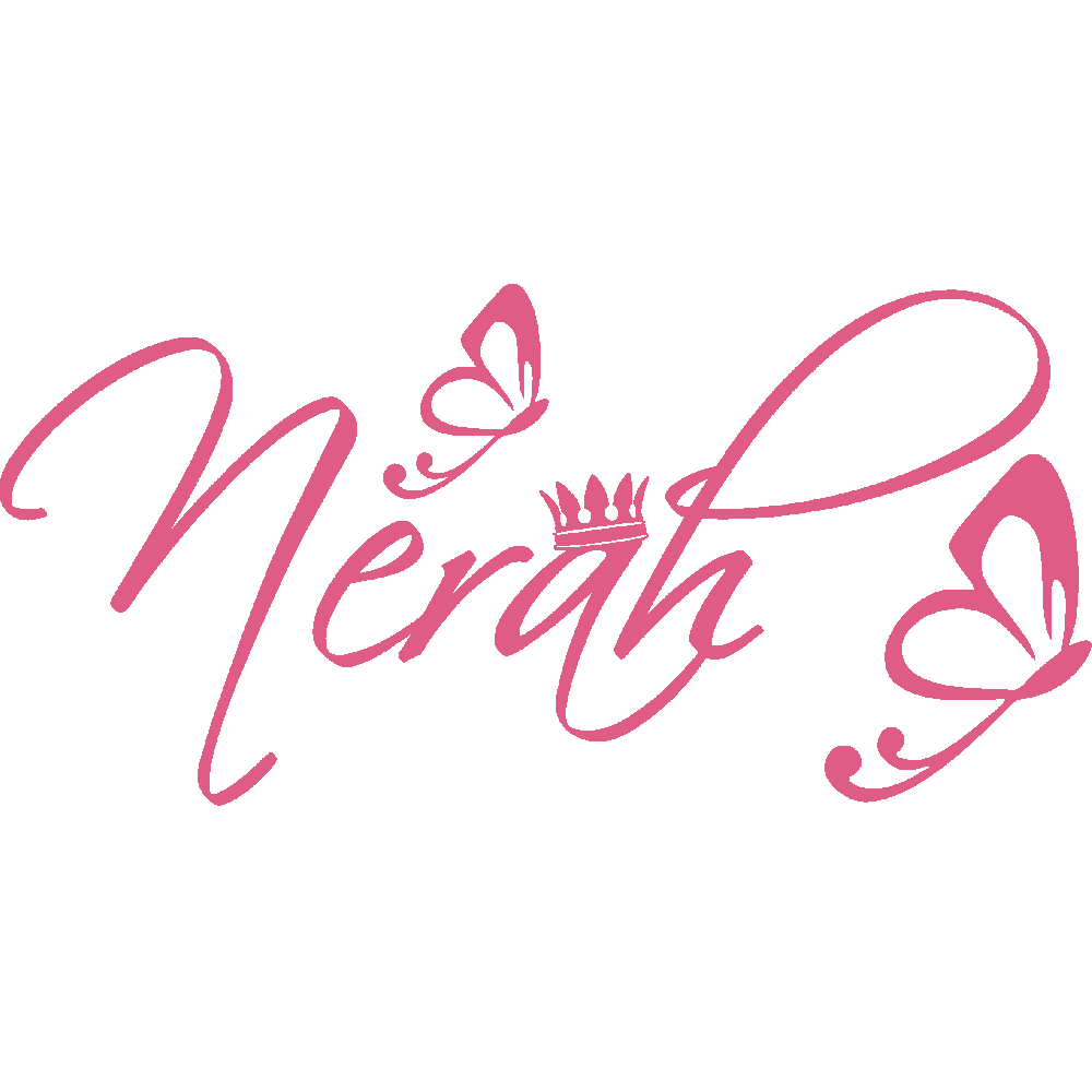 Muur sticker: aanpassing van Nerah Princesse Papillons