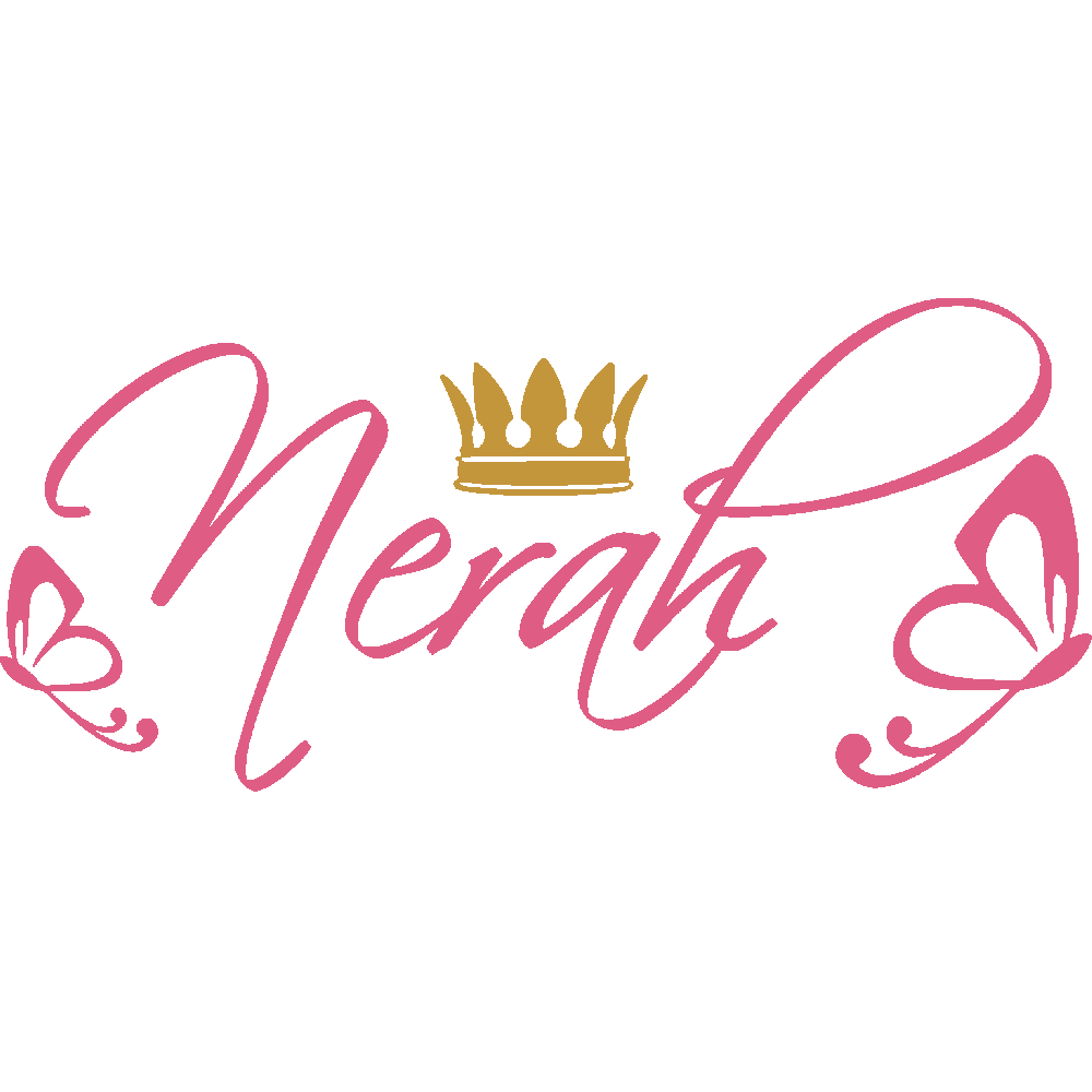 Sticker mural: personnalisation de Nerah Princesse Papillons 2