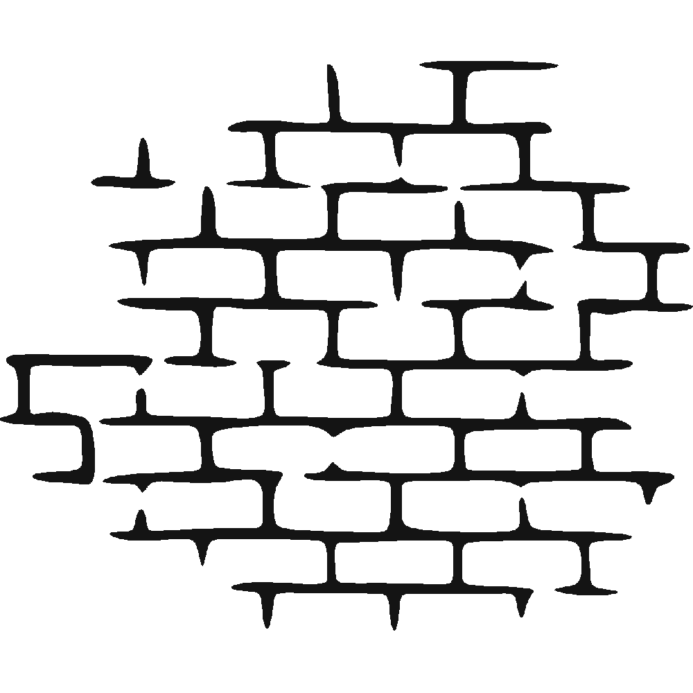 Muur sticker: aanpassing van Mur de briques