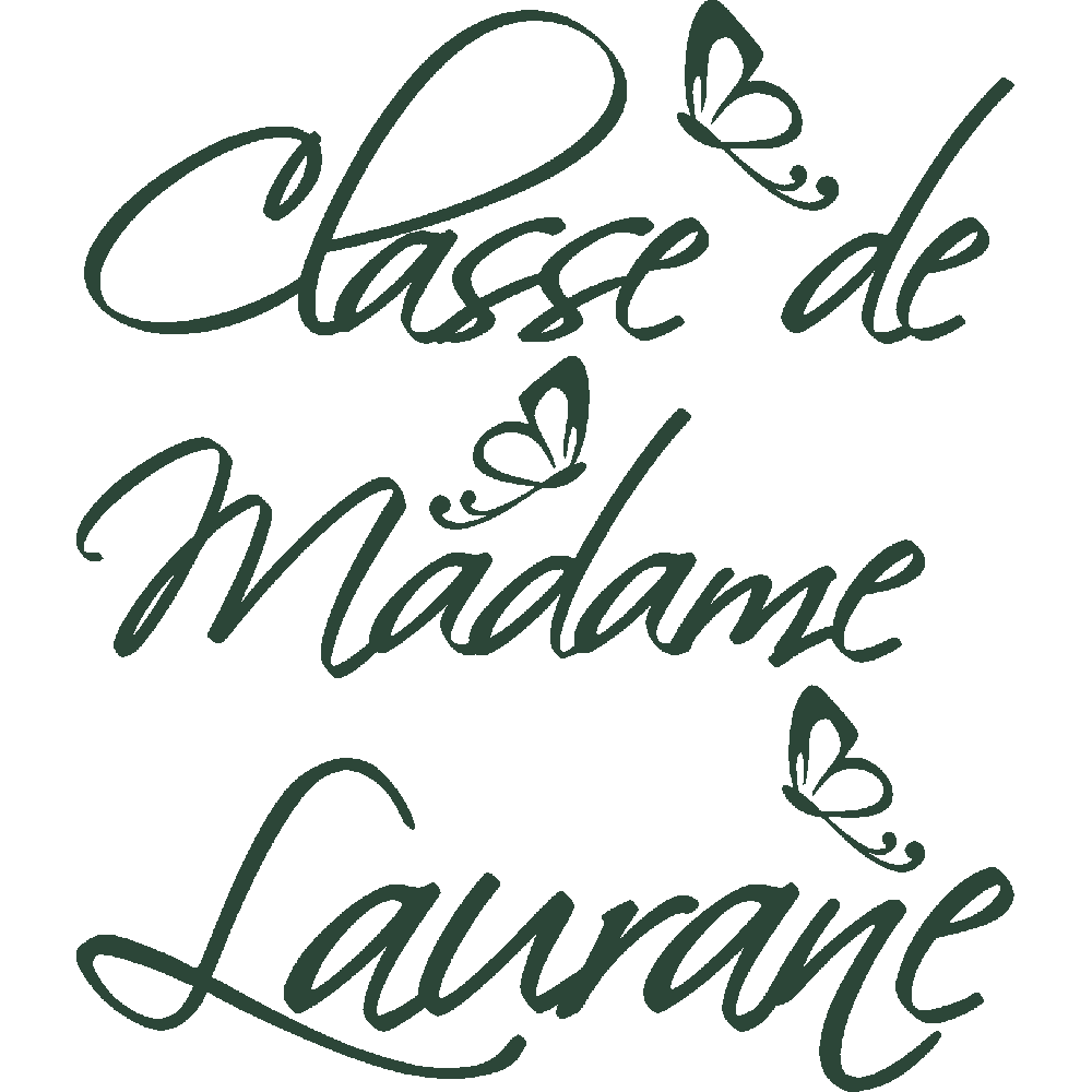 Sticker mural: personnalisation de Madame Laurane