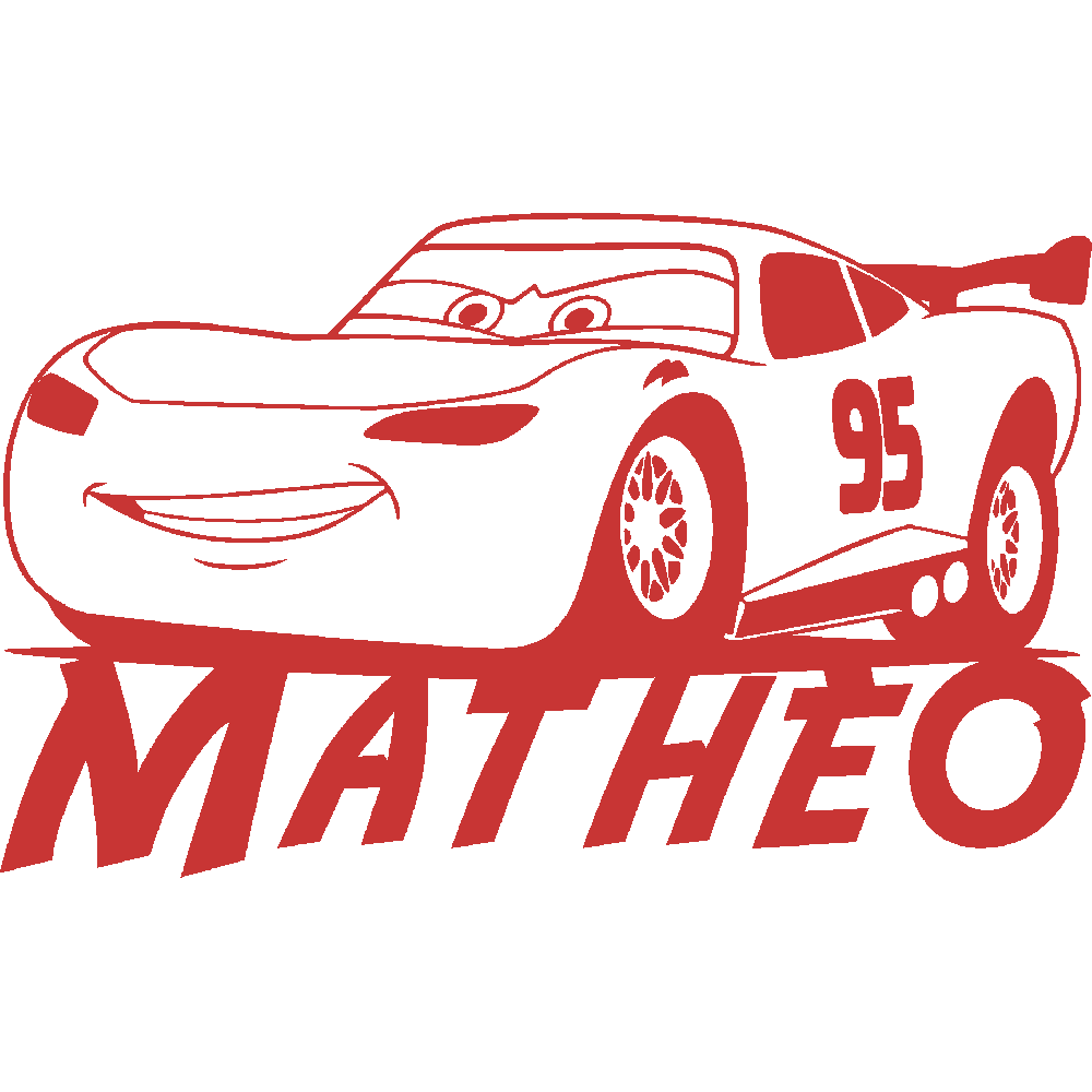 Sticker mural: personnalisation de Matho Cars