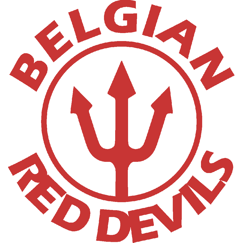 Muur sticker: aanpassing van Belgian Red Devils 1