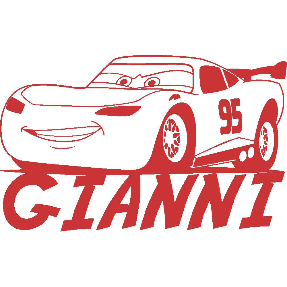 Sticker mural: personnalisation de Gianni Cars