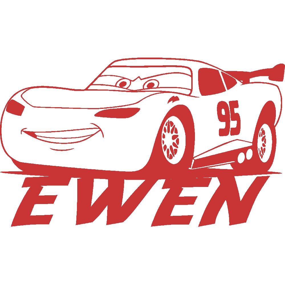 Muur sticker: aanpassing van Ewen Cars