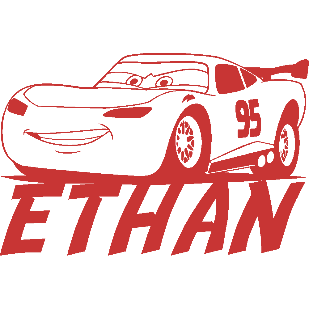 Muur sticker: aanpassing van Ethan Cars
