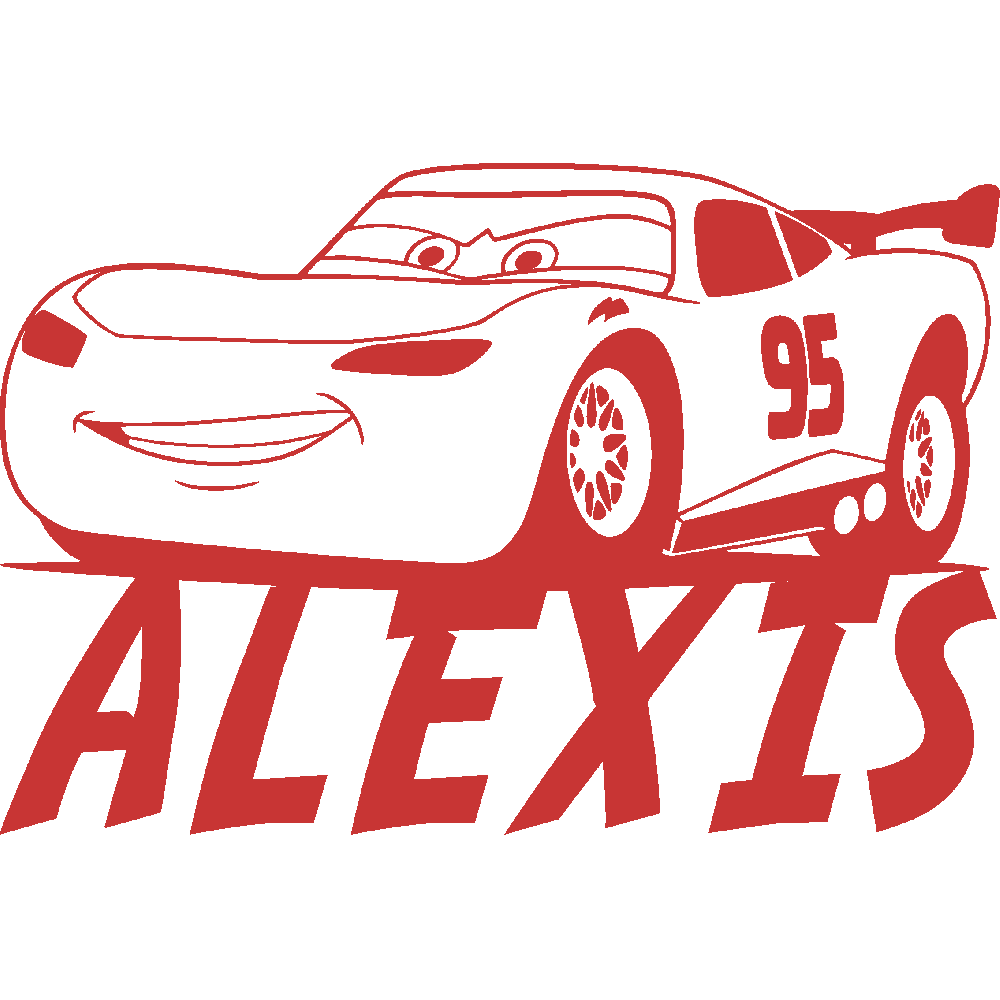 Wall sticker: customization of Alexis Cars