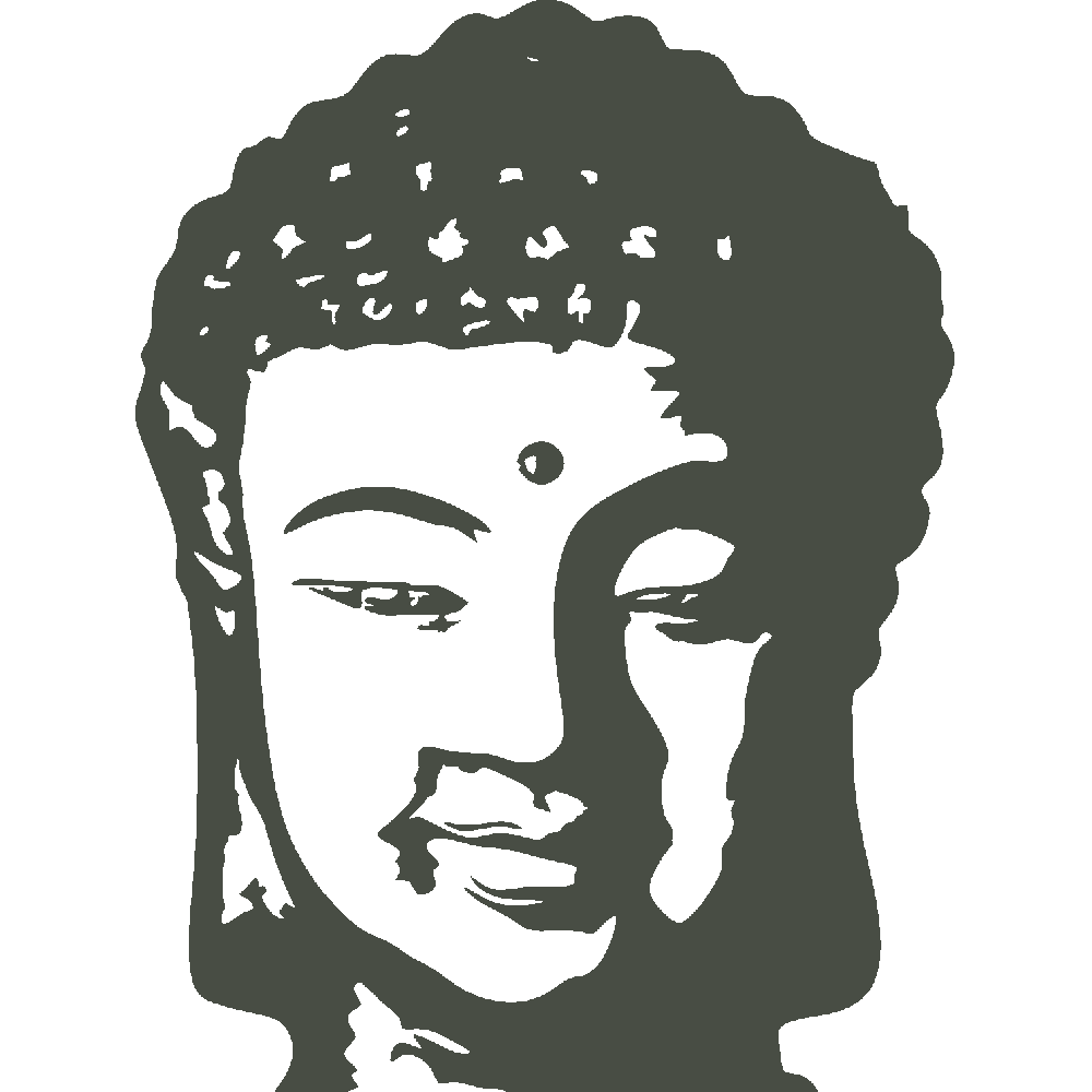 Sticker mural: personnalisation de Bouddha Tte 2