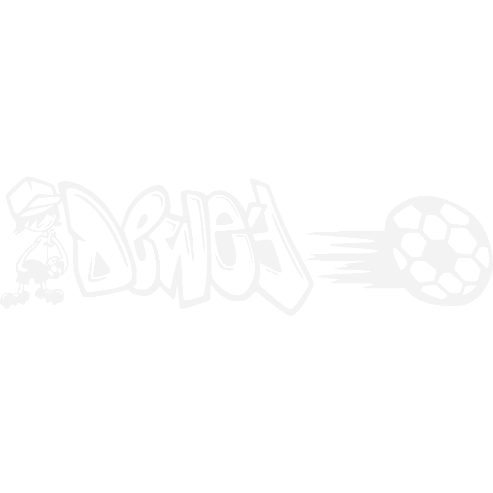 Muur sticker: aanpassing van Dewey Graffiti Football