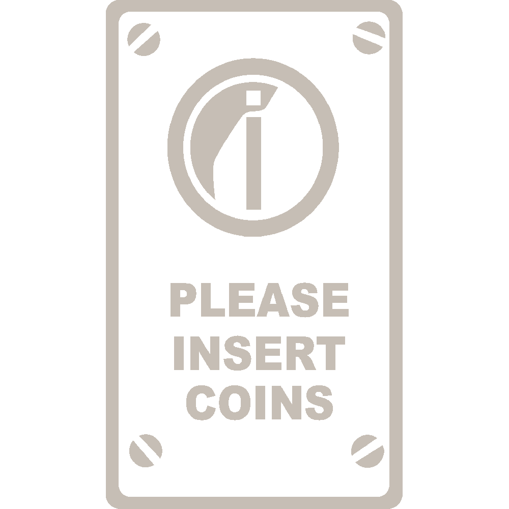 Muur sticker: aanpassing van Insert Coins