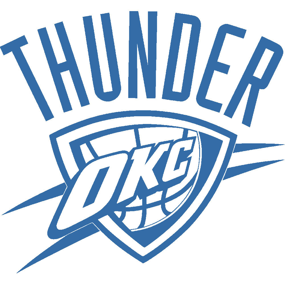 Muur sticker: aanpassing van NBA Oklahoma City Thunder (OKC)