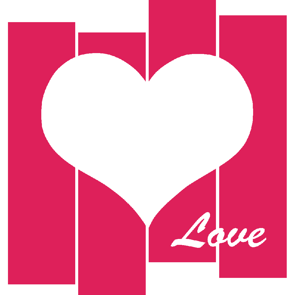 Muur sticker: aanpassing van Love Palissade