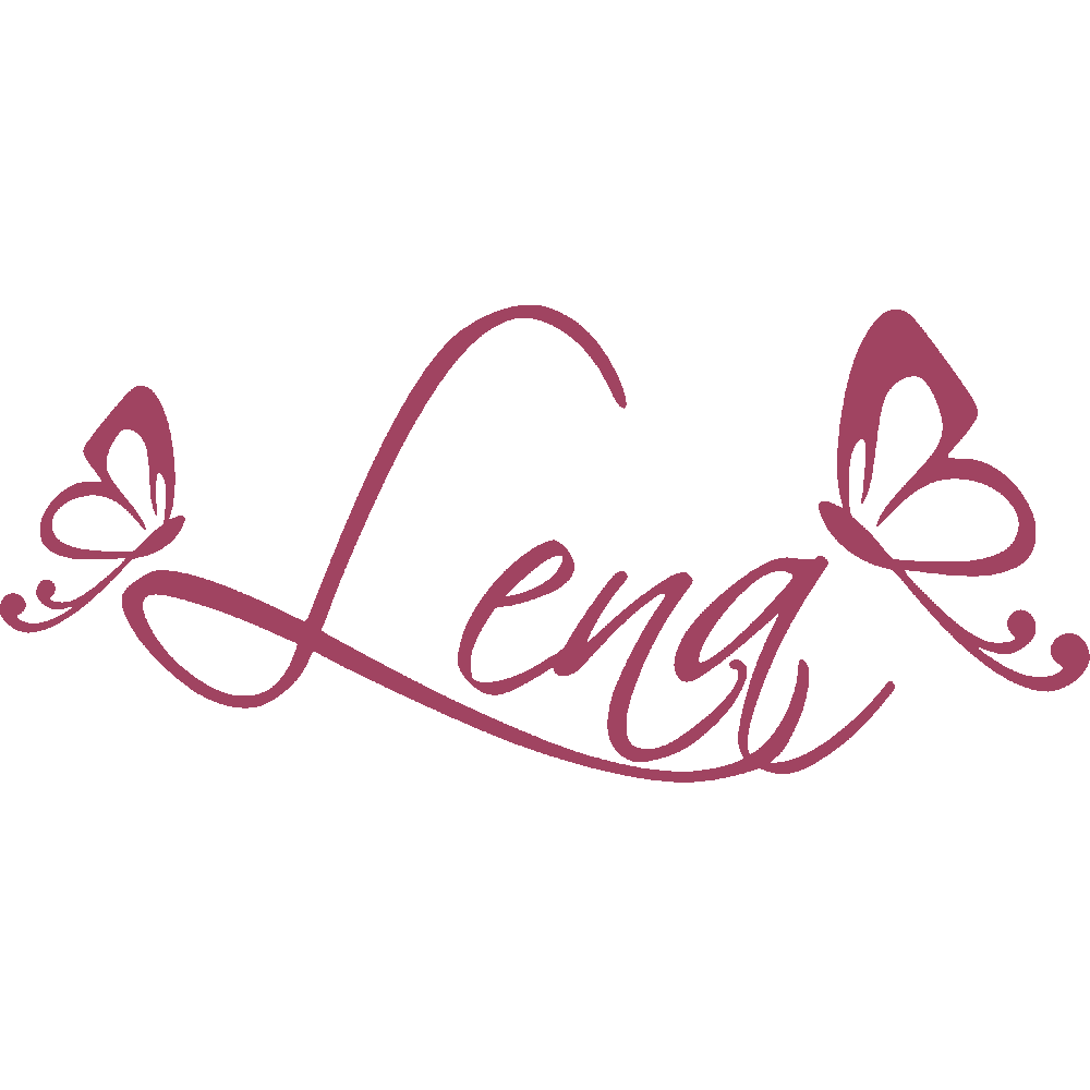 Wall sticker: customization of Lena Papillons