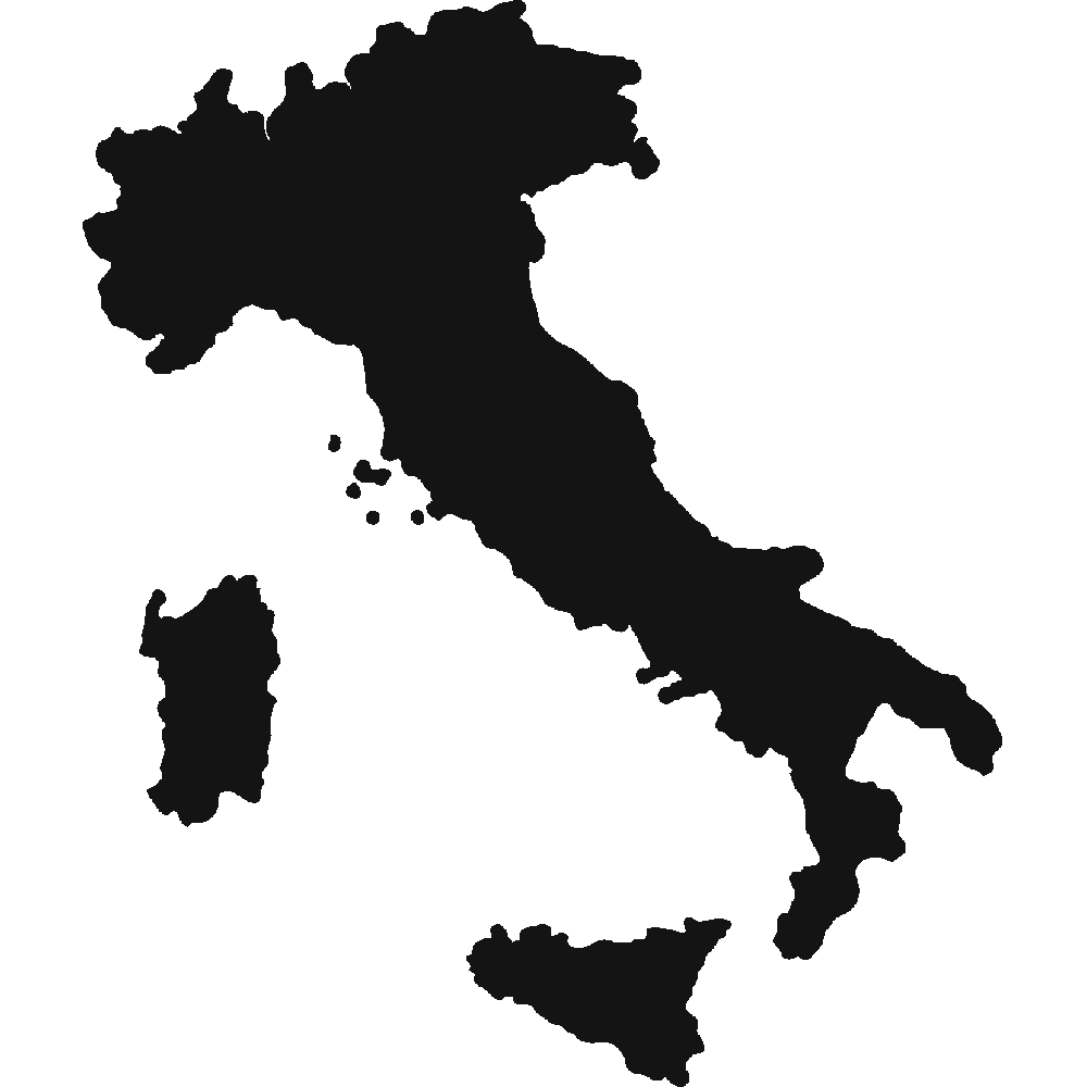 Muur sticker: aanpassing van Italie - Carte