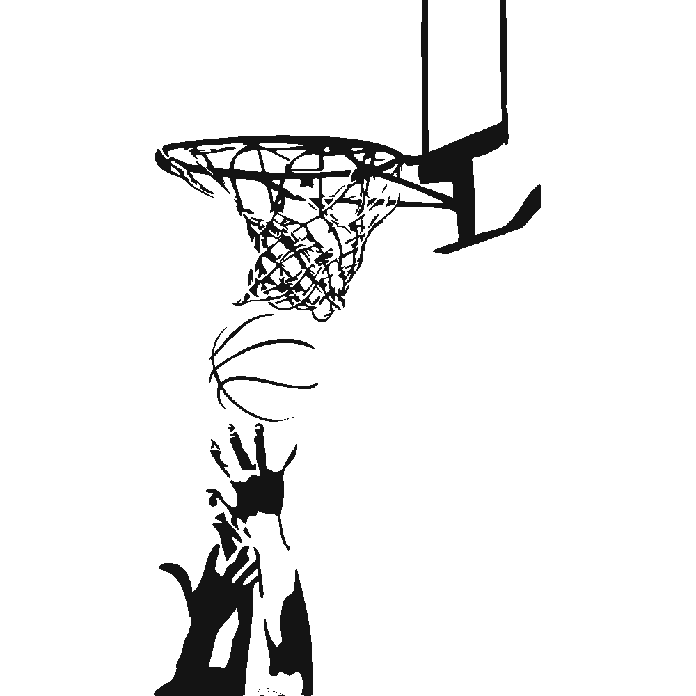 Sticker mural: personnalisation de Basket Ball - Rebond