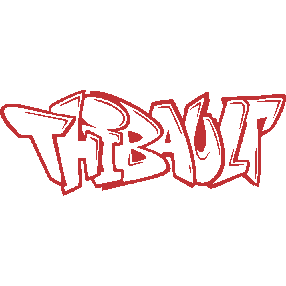 Muur sticker: aanpassing van Thibault Graffiti