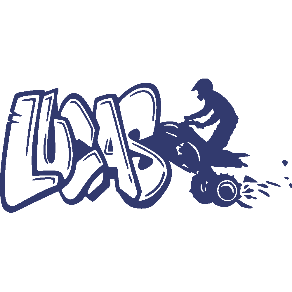 Wall sticker: customization of Lucas Graffiti Quad
