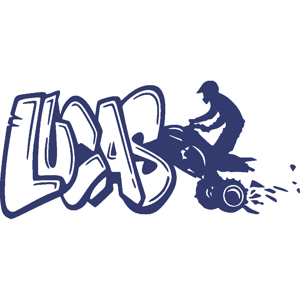 Muur sticker: aanpassing van Lucas Graffiti Quad