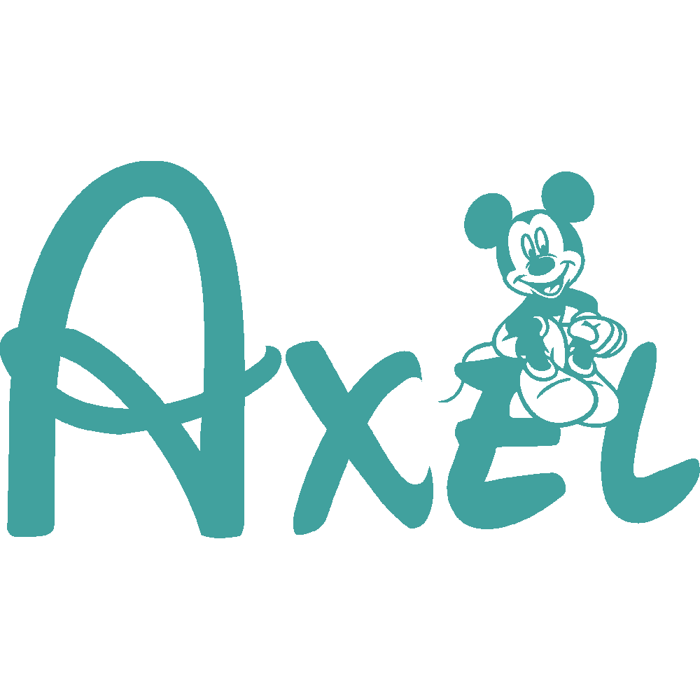 Sticker mural: personnalisation de Axel Mickey