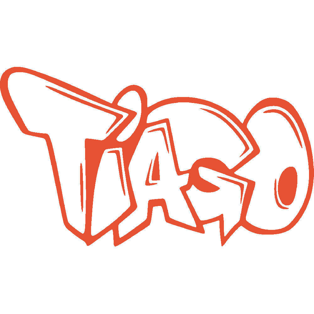 Muur sticker: aanpassing van Tiago Graffiti