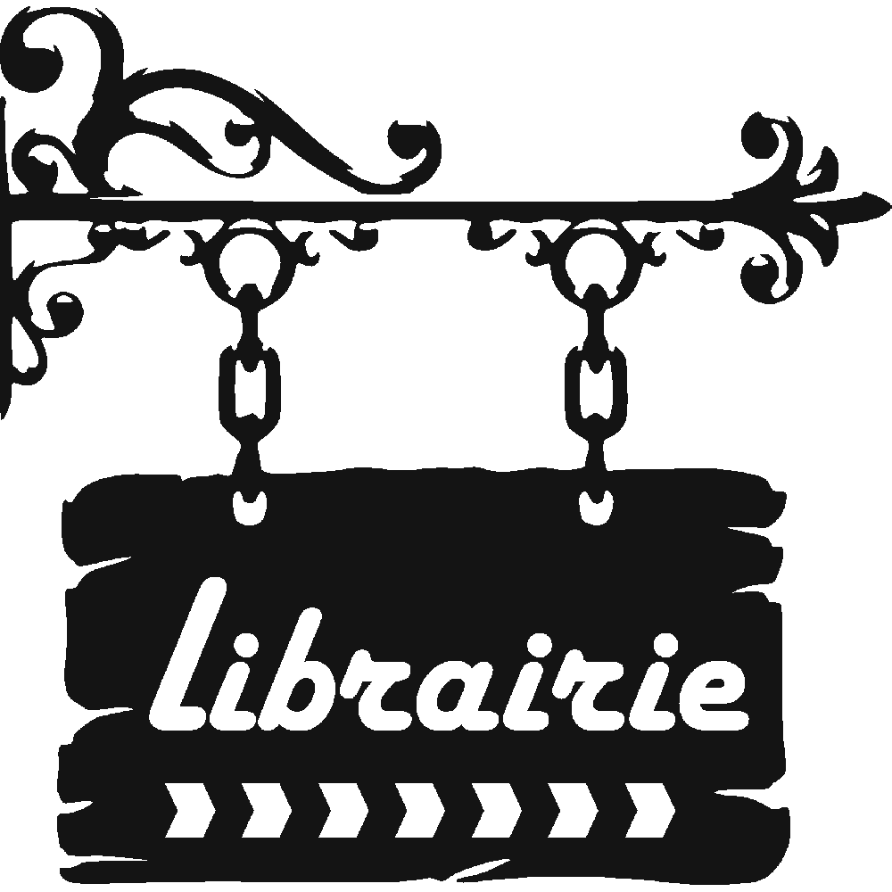 Muur sticker: aanpassing van Librairie - Pancarte