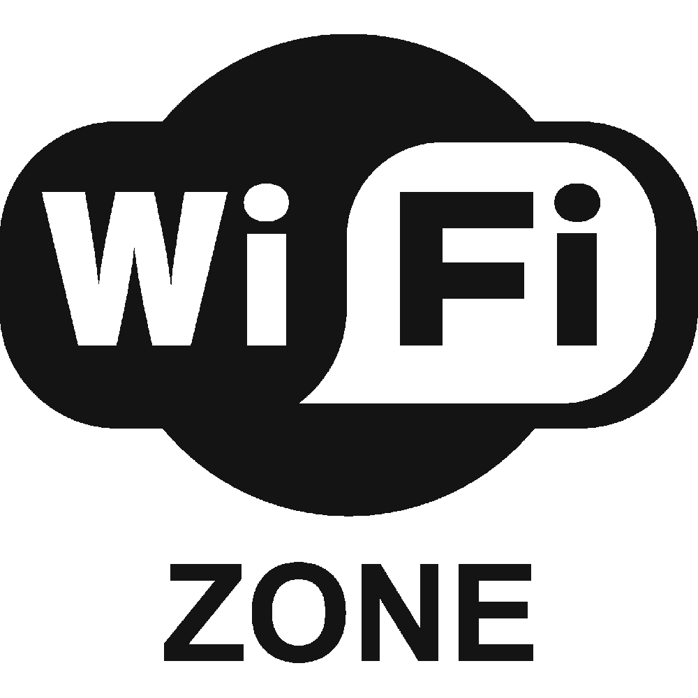 Muur sticker: aanpassing van Wifi Zone
