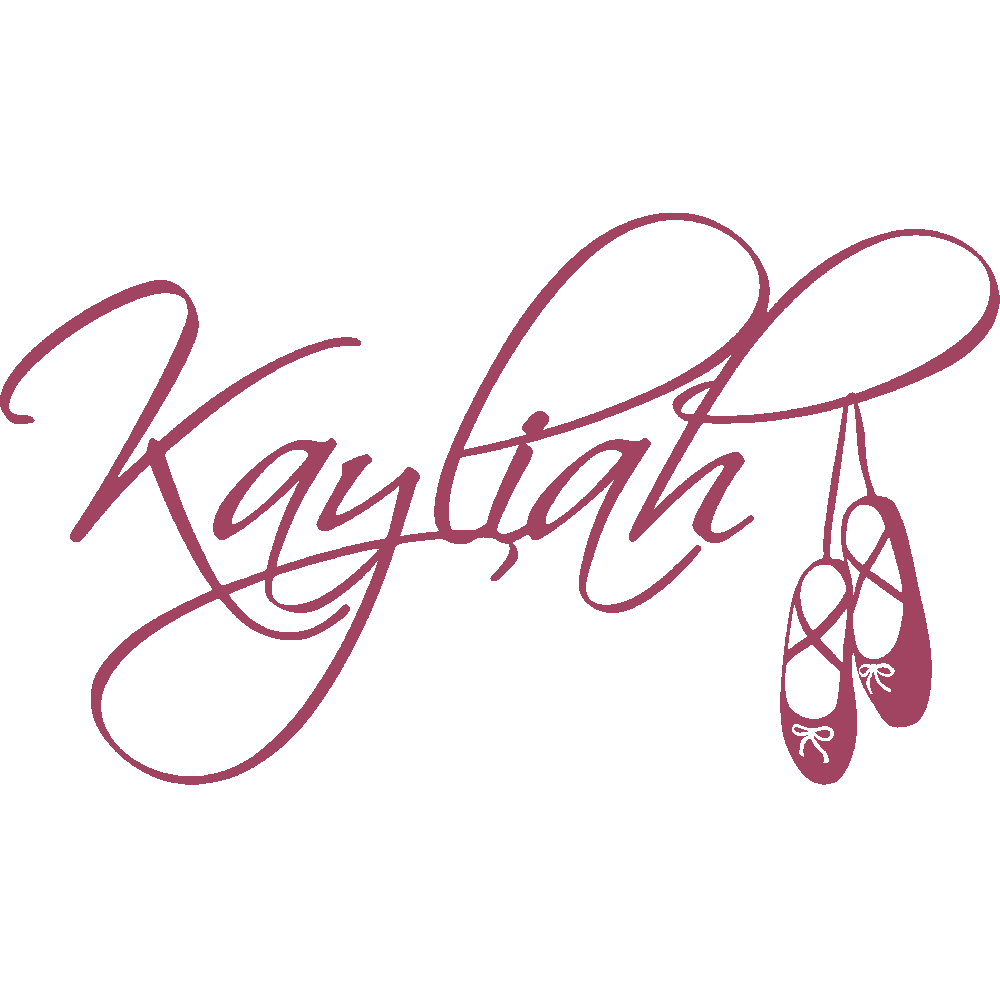 Muur sticker: aanpassing van Kayliah Ballerines