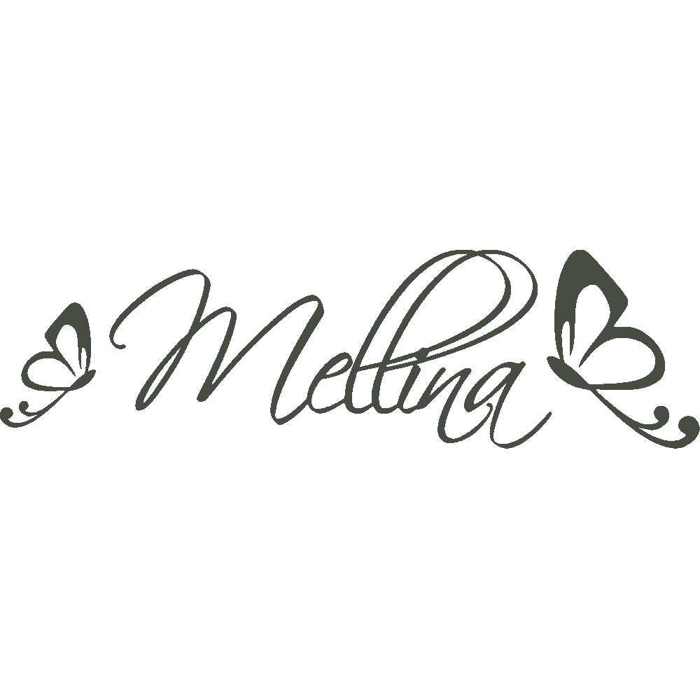 Wall sticker: customization of Mellina Papillons