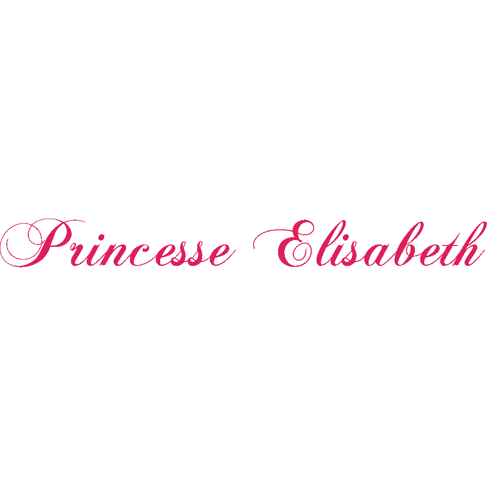 Wall sticker: customization of Princesse Elisabeth
