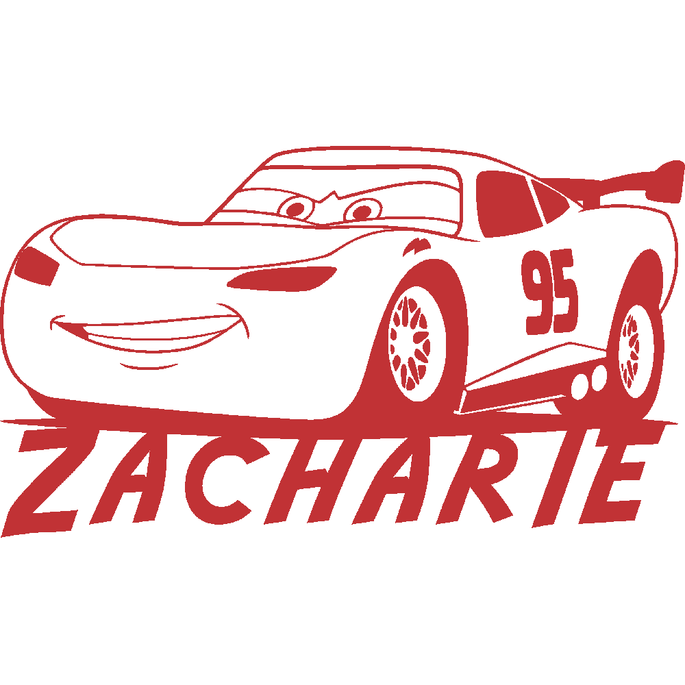 Wall sticker: customization of Zacharie Cars