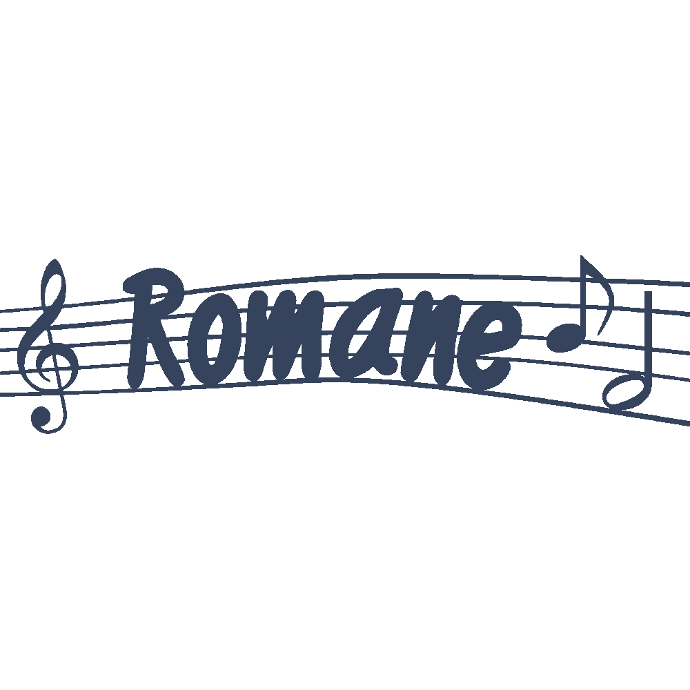 Wall sticker: customization of Romane Musique
