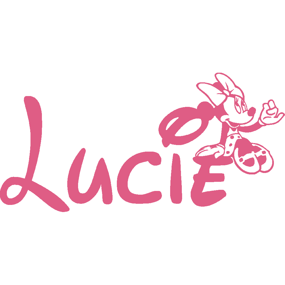 Sticker mural: personnalisation de Lucie Minnie