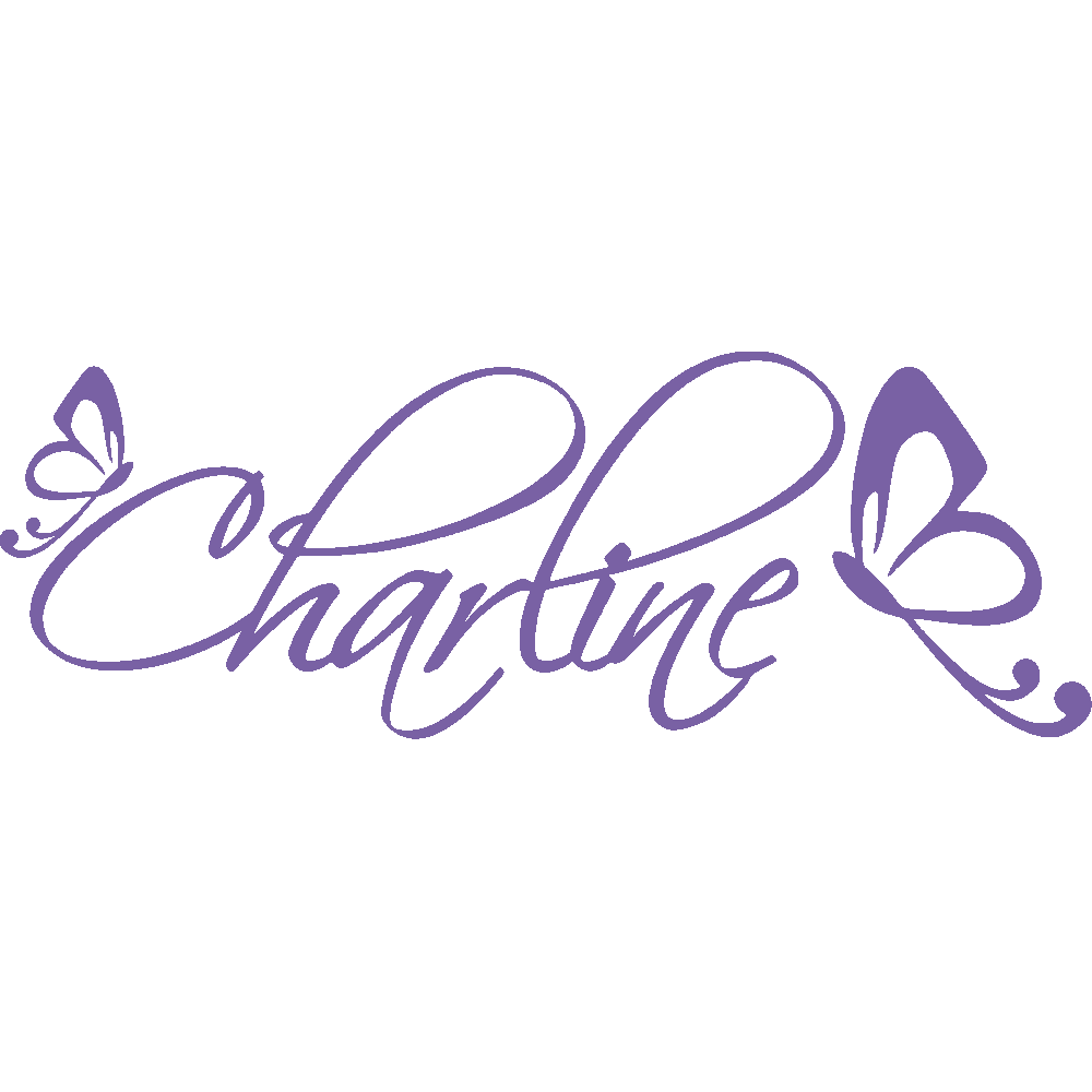 Sticker mural: personnalisation de Charline Papillons