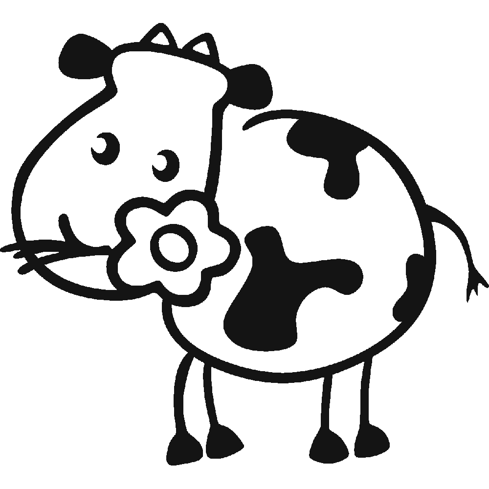 Muur sticker: aanpassing van Vache Gribouille