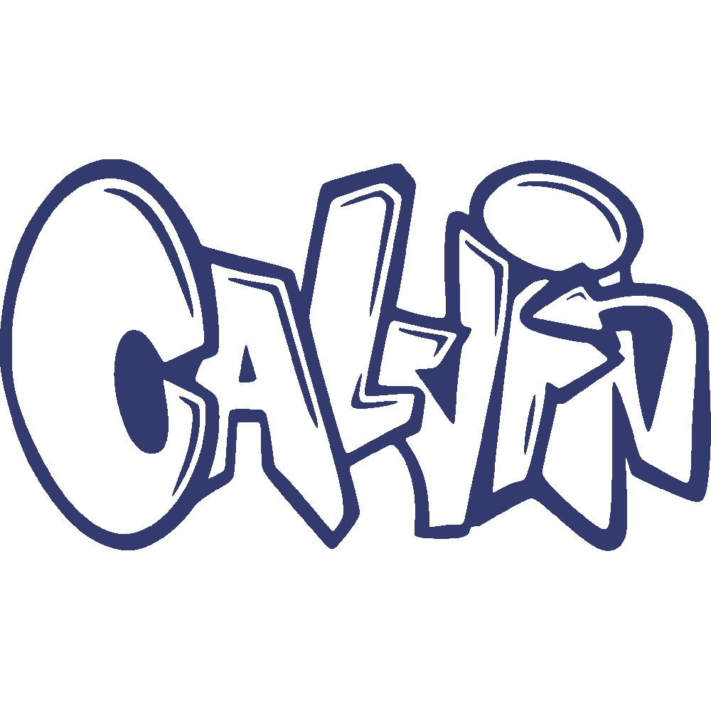 Sticker mural: personnalisation de Calvin Graffiti 2